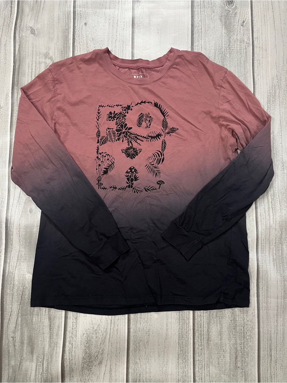 Fox Racing Women's Sensory Dye Long Sleeve Basic T-Shirt Cordovan Red 31773-528